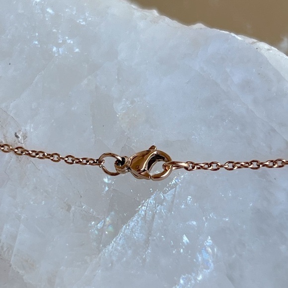 Galilea Rose Quartz Diamond Rosetone Pendant Necklace - Picture 8 of 10